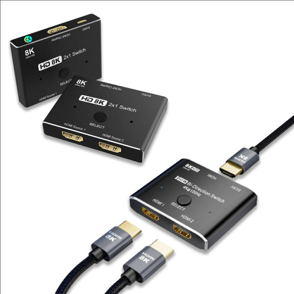 HDMI 2.1 switcher  2-In 1 with 120Hz Support