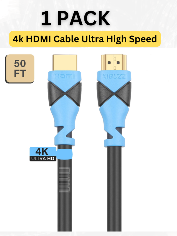 Long HDMI Cable 50 FT - Certified 50 FT HDMI Cable for Xbox, PS4, PS5,Computer, Monitor, Smart TV [50 FEET] - Image 17