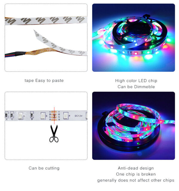 led strip kit for bedroom decoration. - Image 7