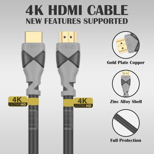High-Speed 4K HDMI Cable for Enhanced Audio and Video Quality - 3ft Length - Image 5