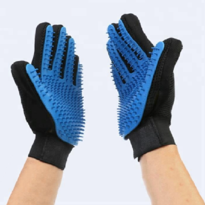 XIBUZZ Silicone Tips Deshedding Hair Removal Brush Pet Grooming Glove Dog Cat 2 in 1 Pet Cleaning & Grooming Products Grooming Tools-1 Pack