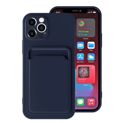 iPhone 13 Pro Wallet Case with Credit Card Slot Holder Case-Card Slot-iPhone 13 Pro Protective Case with Card Slot 2 Pack – iPhone 13 Pro Navy Blue Case by XIBUZZ