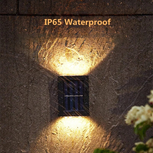 6LEDs Solar Wall Lamp Outdoor IP65 Waterproof for  Stairs and Fence (6 Pack) - Image 4