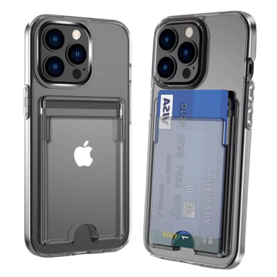 iPhone 13 Pro Wallet Case with Credit Card Slot Holder Case-Card Slot-iPhone 13 Pro Protective Case with Card Slot 2 Pack – iPhone 13 Pro Case-Clear by XIBUZZ