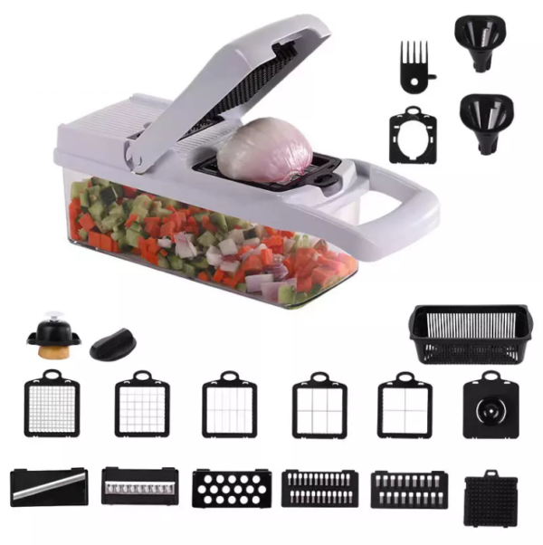 Vegetable Food Chopper 8 In 1 Food Slicer for Salad, Potato, Onion, Carrot, Garlic, Fruits, Vegetables - Image 2