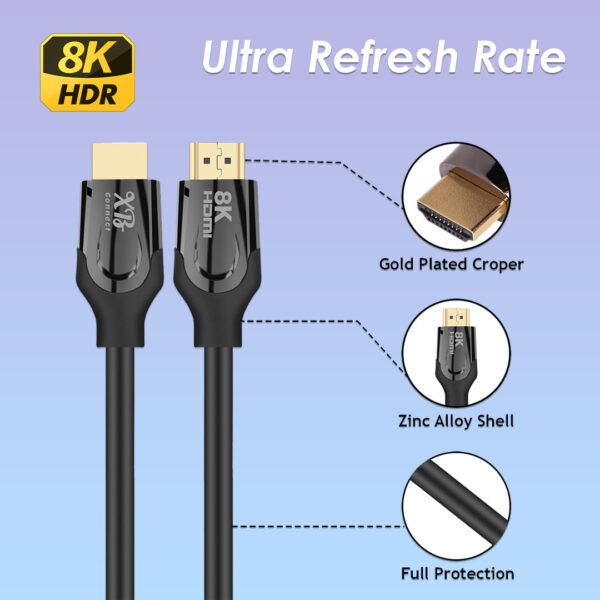 8k hdmi cable 6 FT  48Gbps high speed for Roku TV, Gaming, PC - Image 15