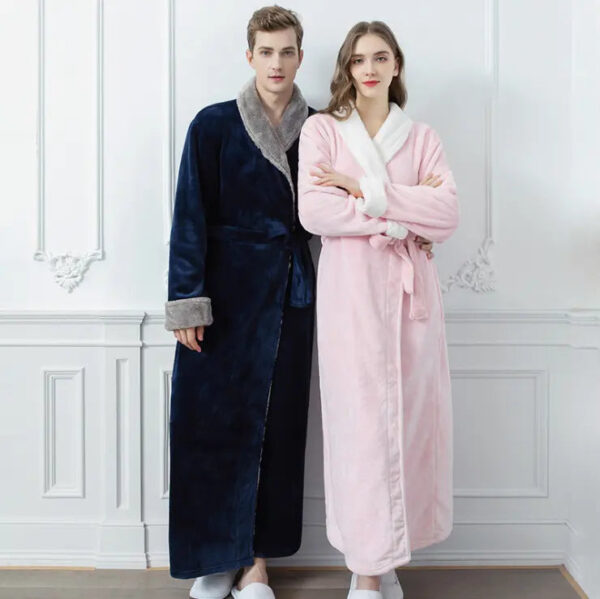 Bathrobe Women/men Pajamas Soft Unisex 100% Combed Cotton - Image 11