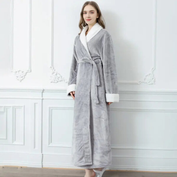 Bathrobe Women/men Pajamas Soft Unisex 100% Combed Cotton - Image 4