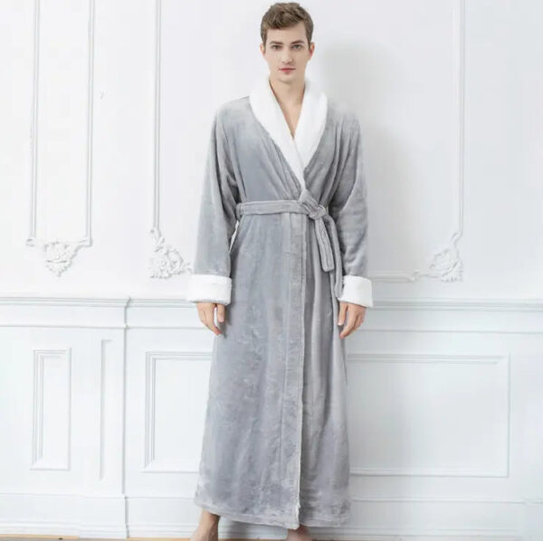 Bathrobe Women/men Pajamas Soft Unisex 100% Combed Cotton - Image 5