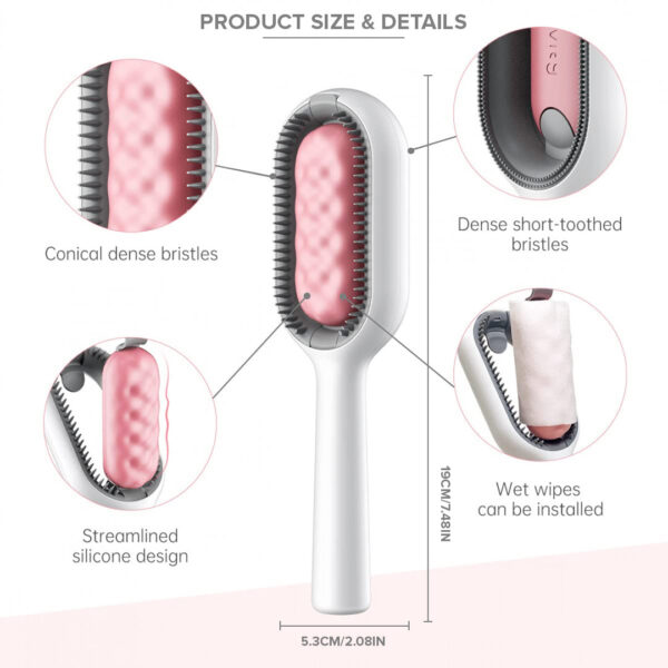 New 4 in 1 Pet Beauty Massage Brush Cat Hair Remover Shedding Multi-functional Self Cleaning Dog Hair Grooming Comb - Image 2