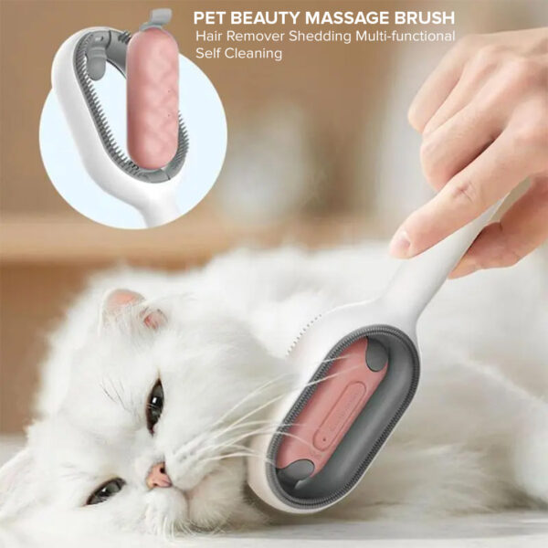 New 4 in 1 Pet Beauty Massage Brush Cat Hair Remover Shedding Multi-functional Self Cleaning Dog Hair Grooming Comb - Image 3