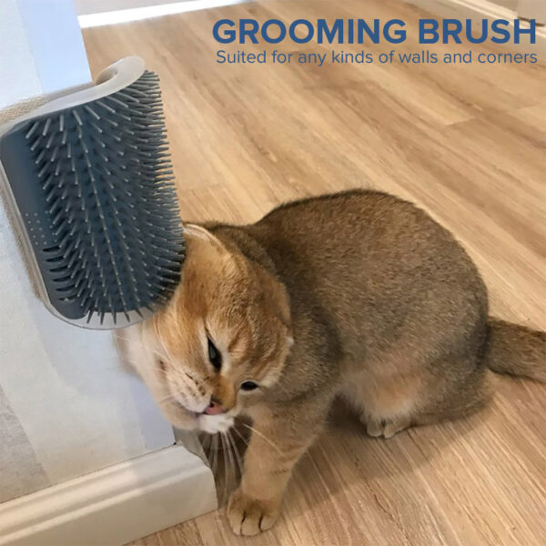 Hot Selling Pp Self Grooming Brush For Cats Wall Corner Massage Cat Scratcher Combs Brush - Image 2