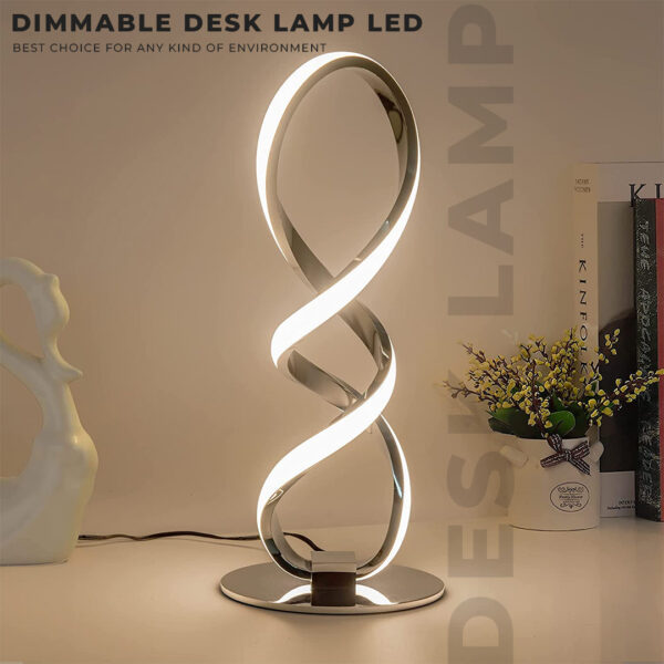 Modern Stepless Dimmable Warm White Light Elegant Desk Lamp LED Spiral Bedside Table Lamp For Bedroom - Image 2