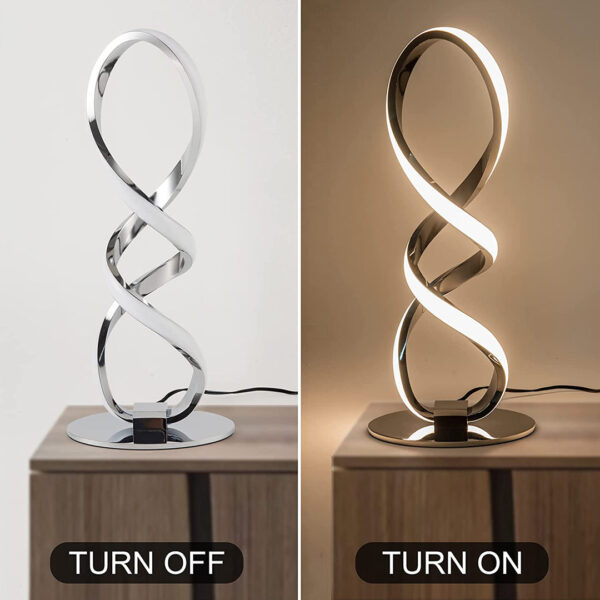 Modern Stepless Dimmable Warm White Light Elegant Desk Lamp LED Spiral Bedside Table Lamp For Bedroom - Image 5