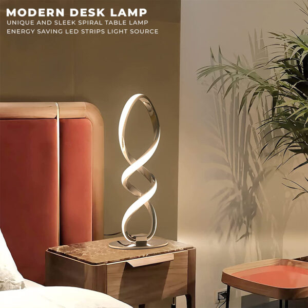 Modern Stepless Dimmable Warm White Light Elegant Desk Lamp LED Spiral Bedside Table Lamp For Bedroom - Image 6