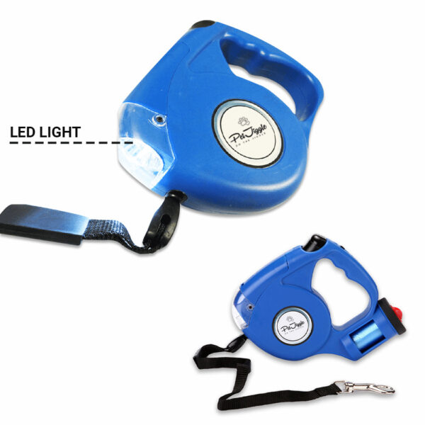 Retractable Dog Leash with Dog Poop Bag Dispenser and LED Flash Light. - Image 13