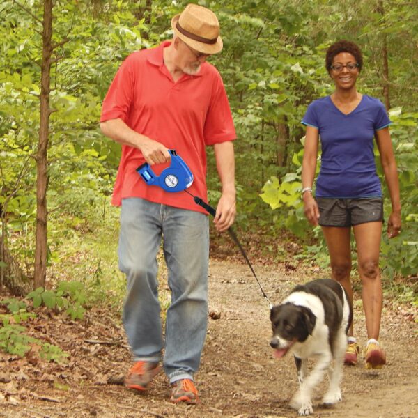 Retractable Dog Leash with Dog Poop Bag Dispenser and LED Flash Light. - Image 15