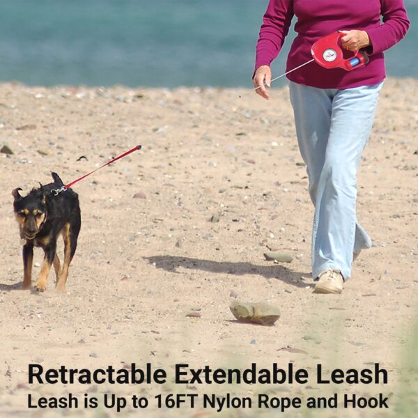 Retractable Dog Leash with Dog Poop Bag Dispenser and LED Flash Light. - Image 19