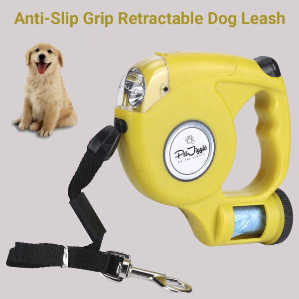 Retractable Dog Leash with Dog Poop Bag Dispenser and LED Flash Light. - Image 31