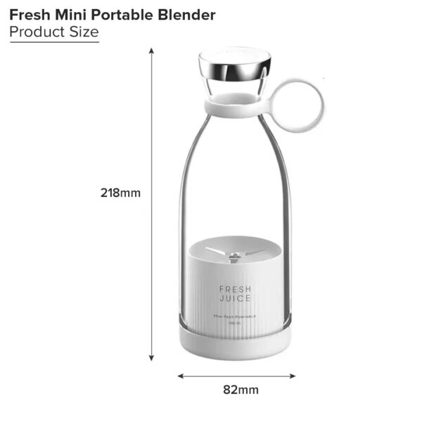 Multi Functional Household Fresh Mini Portable 6blades Electric Hand Juicer Bottle Juice Cup Blender For Shakes And Smoothies - Image 4