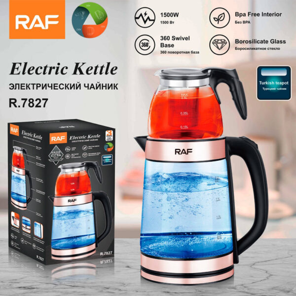 Electric Kettle 1.5L with 4 Colors LED Indicator and Auto Shut Off Function - Image 3