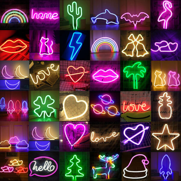 Led neon RGB bedroom decoration lights.