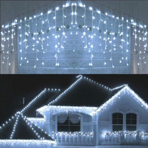 Waterproof led curtain string lights.