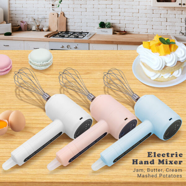 Portable Type-C charging Effortless High efficiency Professional-grade Baking and Blending Kitchen electric Versatile food mixer equipment - Image 3