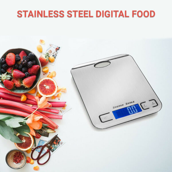 Kitchen Digital Food Scale with 5kg Capacity and 1g Accuracy Stainless Steel. - Image 3