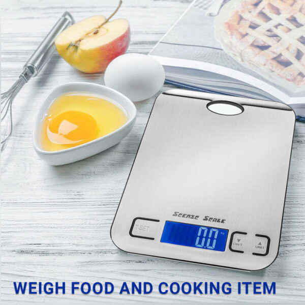 Kitchen Digital Food Scale with 5kg Capacity and 1g Accuracy Stainless Steel. - Image 7