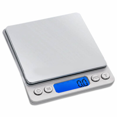 Food Scales For Kitchen 500g Capacity and 0.01g Accuracy with 2 Trays for Baking