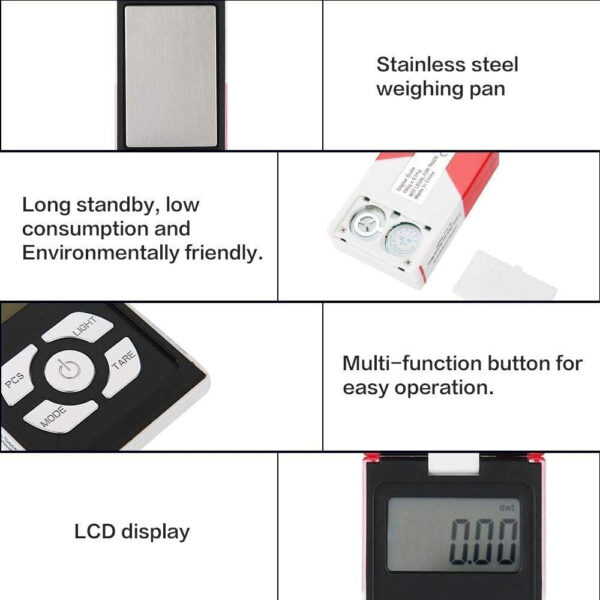 Flip pocket digital scale 500g Capacity  and 0.01g Accuracy - Image 6