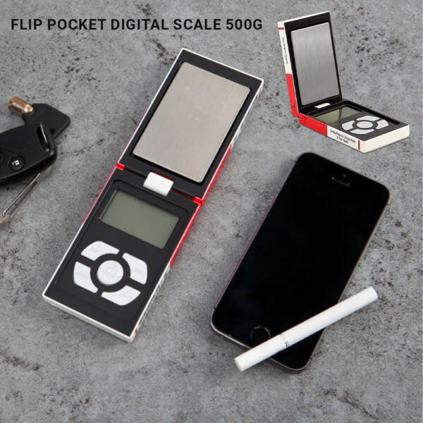 Flip pocket digital scale 500g Capacity  and 0.01g Accuracy - Image 7