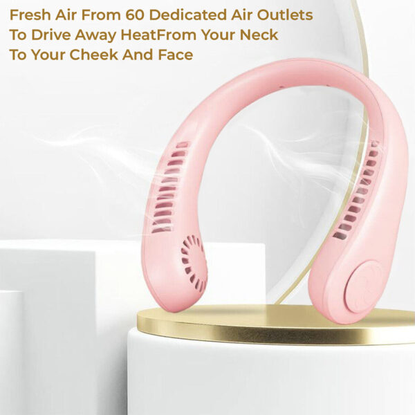 Exhaust Hanging Neck Fan Unique Turbine Air Cooling Design Stylish USB Rechargeable Device for multi purpose Everyday Use - Image 3