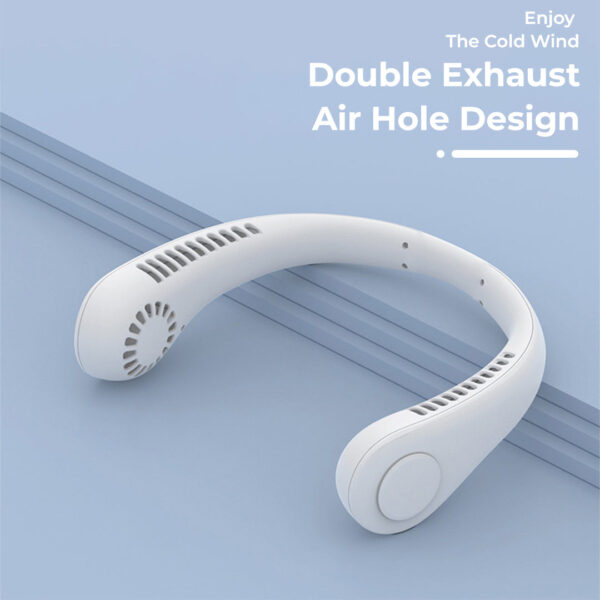 Exhaust Hanging Neck Fan Unique Turbine Air Cooling Design Stylish USB Rechargeable Device for multi purpose Everyday Use - Image 4