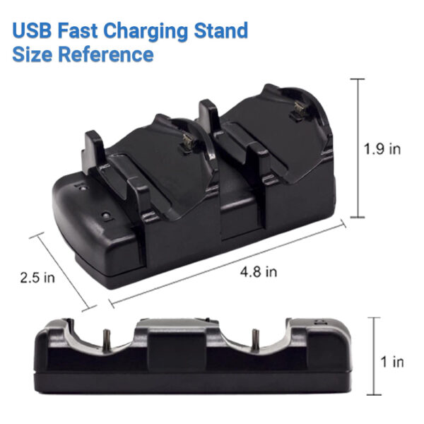 XIBUZZ PS4 Controller Charger, PS4 Pro Controller USB Fast Charging Stand, PlayStation 4 Charging Stand for Charging Sony PlayStation 4 / PS4 / PS4 Slim / PS4 Pro Controller 1 Pack - Image 6