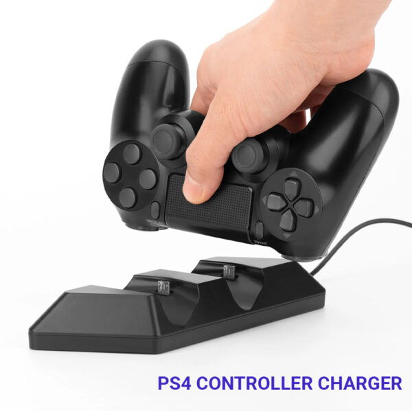 XIBUZZ PS4 Controller Charger, PS4 Pro Controller USB Fast Charging Stand, PlayStation 4 Charging Stand for Charging Sony PlayStation 4 / PS4 / PS4 Slim / PS4 Pro Controller 1 Pack - Image 4