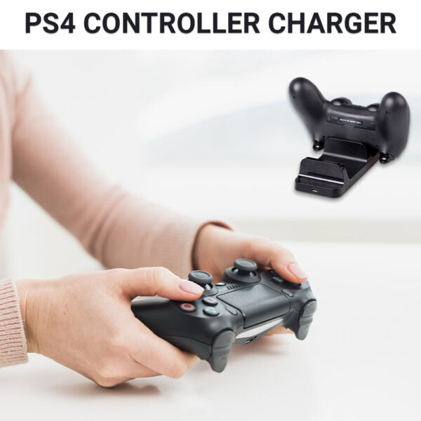 XIBUZZ PS4 Controller Charger, PS4 Pro Controller USB Fast Charging Stand, PlayStation 4 Charging Stand for Charging Sony PlayStation 4 / PS4 / PS4 Slim / PS4 Pro Controller 1 Pack - Image 5