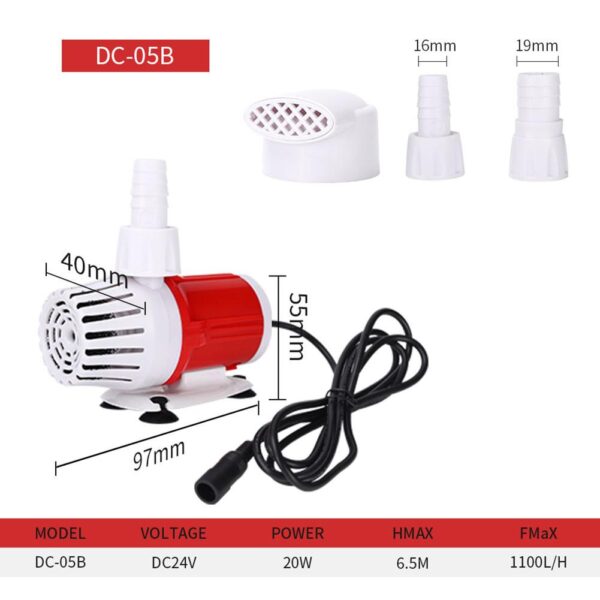 DC 5V/12V/24V Water Pump Ultra-quiet  Submersible Pump for Fish Tank - Image 4