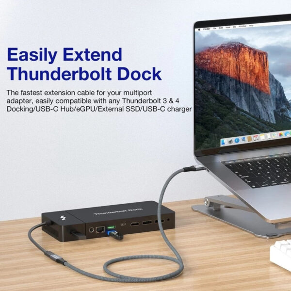 Thunderbolt 4 USB C 40Gbps Speed Extension Cable. - Image 7