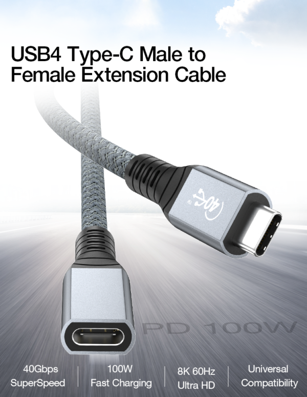 Thunderbolt 4 USB C 40Gbps Speed Extension Cable. - Image 10