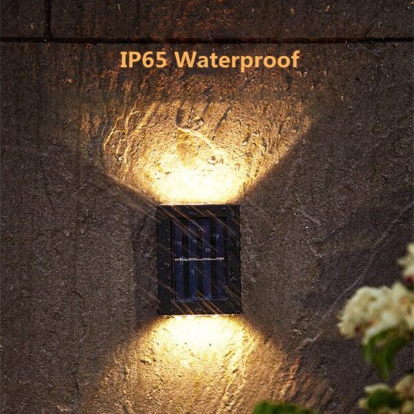 6LEDs Solar Wall Lamp Outdoor IP65 Waterproof for  Stairs and Fence - Image 9