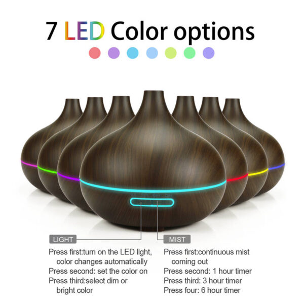 Essential Oil Diffuser Air Humidifier with Ultrasonic Remote Control  and Mist Maker - Image 16