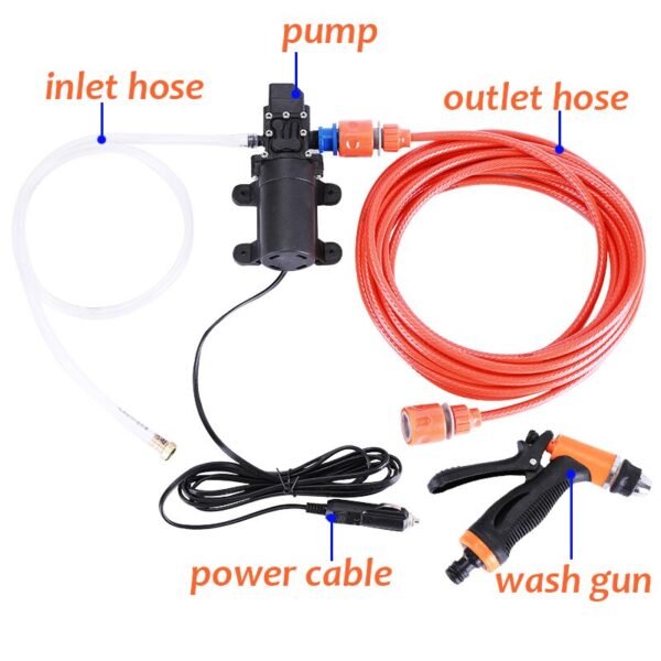 Portable High Pressure  160PSI Car Cleaning Water Pump Kit  12v 100W - Image 5