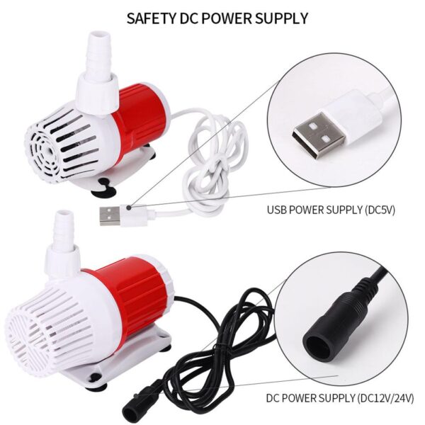 DC 5V/12V/24V Water Pump Ultra-quiet  Submersible Pump for Fish Tank - Image 6