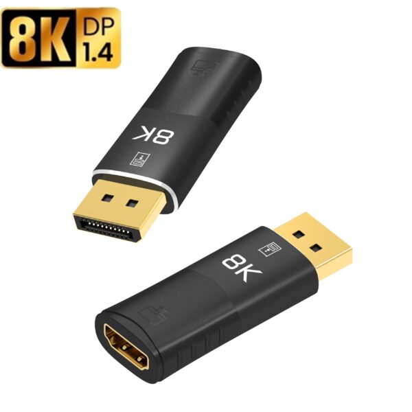 8K DP to HDMI Male to Female Adapter.