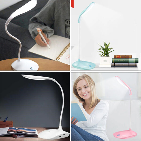 OEM LED mini Portable recharge table lamp Warm White 3 Color Touch Control Reading Lamp Desk Lamp night lights for study work - Image 6