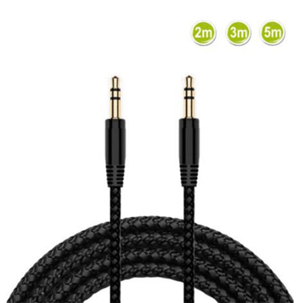 Nylon Braided 3.5mm Jack Male to Male AUX Cable - Image 2