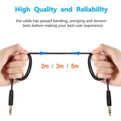 Nylon Braided 3.5mm Jack Male to Male AUX Cable