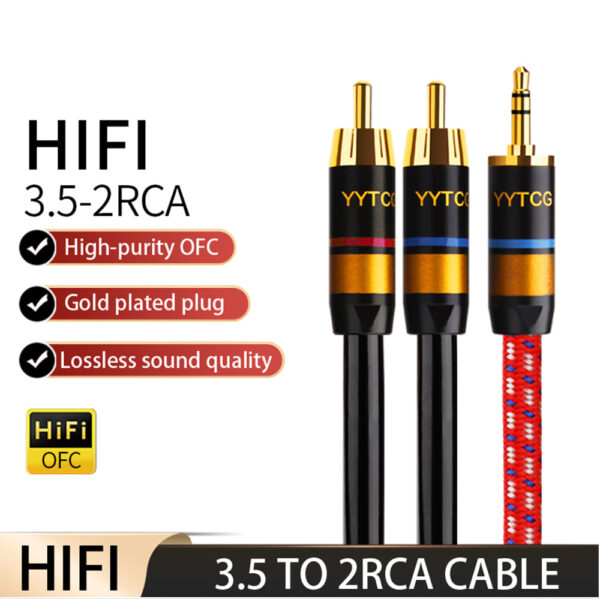 HiFi Stereo 3.5mm to 2RCA Audio Cable. - Image 21